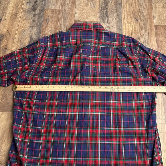 Vintage Polo Ralph Lauren Westerton Fine Two Ply Cotton Shirt Men's Large Plaid - Picture 6 of 8